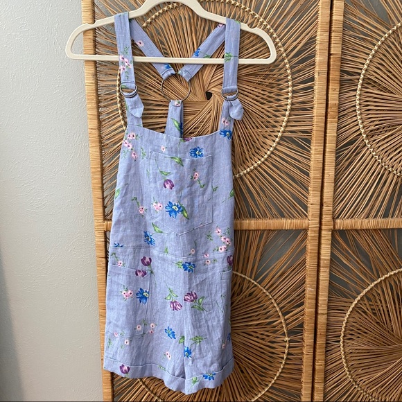 Reformation Pants - Reformation Floral Short Overalls Small